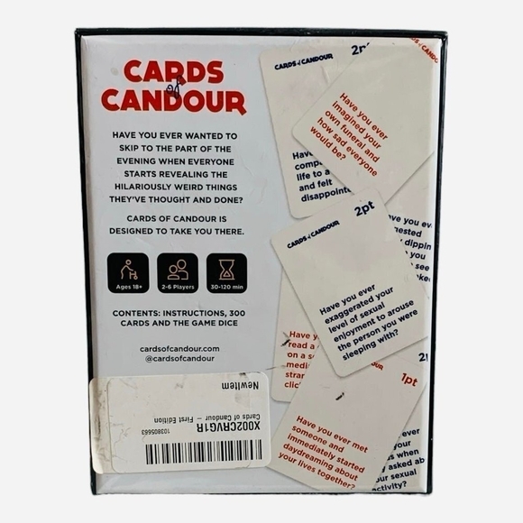 NIB CARDS of CANDOUR Card Game First Edition Cards & Dice Game Adult Table Game - Picture 4 of 4